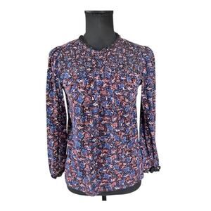 Lucky Brand Floral Boho Blouse, size Large